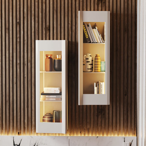 Libreria a muro - Zenit - Irmaos Pereira Pacheco, SA - contemporanea / in legno / in vetro