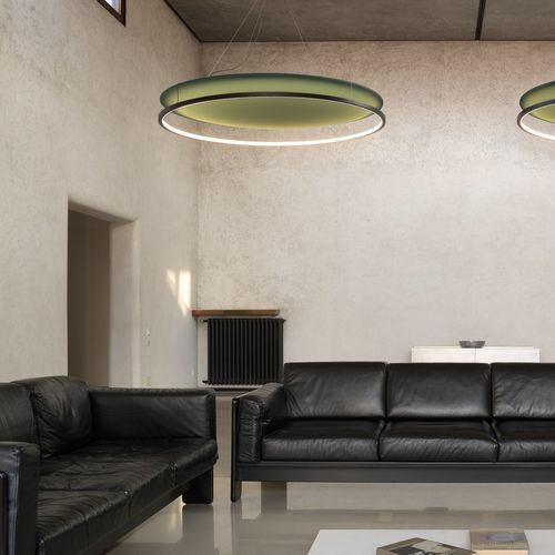 Pannello acustico tondo - circus P1000 - Andcosta - per soffitto / sospeso / in tessuto