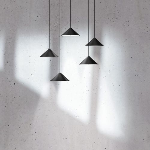 Lampada sospesa - cone S120.5 - Andcosta - in alluminio laccato / in policarbonato / in PMMA