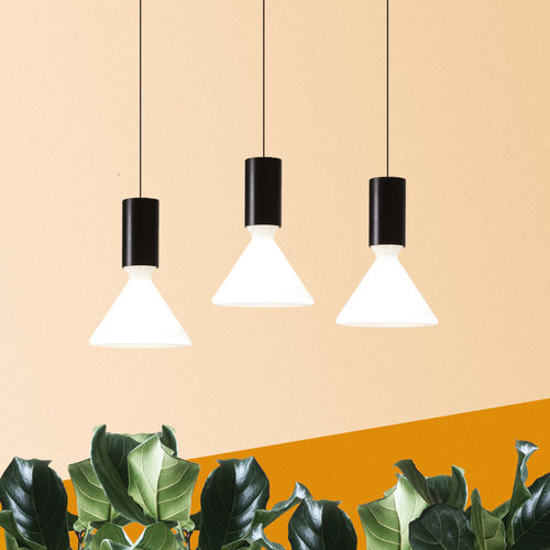Lampada sospesa - pin S160.3 - Andcosta - in alluminio laccato / in vetro soffiato / contemporanea