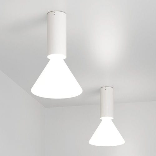 Plafoniera in vetro soffiato - pin C370 - Andcosta - contemporanea / conica / in alluminio laccato