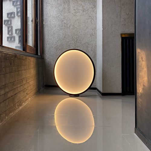 Lampada da pavimento - luna F900 - Andcosta - in alluminio / in opalina / contemporanea