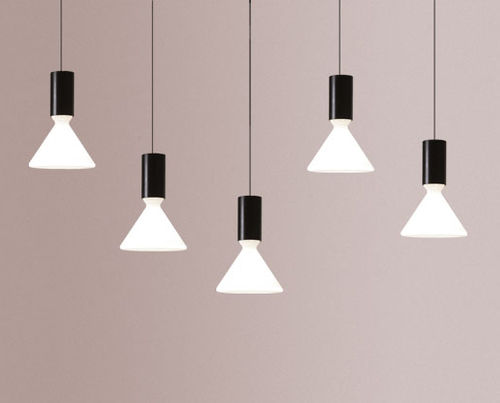 Lampada sospesa - pin S160.5 - Andcosta - in alluminio laccato / in vetro soffiato / contemporanea