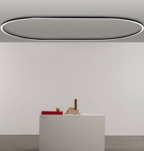 Plafoniera ovale - daytona C1800x3500 - Andcosta - contemporanea / in profilato di alluminio / in alluminio laccato
