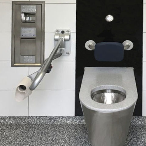 WC filomuro - DISABLED ACCESS - HERING Sanikonzept GmbH - in metallo / contract / ovale
