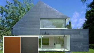 Rivestimento di facciata in pannelli - AURUBIS : NORDIC BROWN™ - Metal Solutions Ltd - in rame / in metallo / ossidato