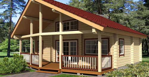 Casa in legno massiccio assemblato - SINILILL - PALMATIN Ltd. - ecologica / bioclimatica / modulare