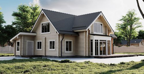 Casa in legno massiccio assemblato - REBEKA - PALMATIN Ltd. - ecologica / bioclimatica / passiva