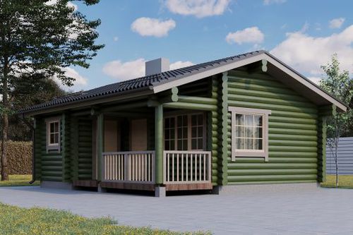Casa in legno massiccio assemblato - PILLE - PALMATIN Ltd. - ecologica / bioclimatica / passiva