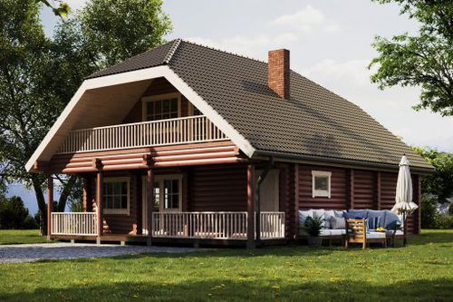 Casa in legno massiccio assemblato - METSLA - PALMATIN Ltd. - ecologica / passiva / classica
