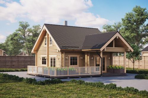 Casa in legno massiccio assemblato - JANSEN - PALMATIN Ltd. - ecologica / passiva / classica