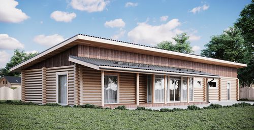 Casa in legno massiccio assemblato - SELINA - PALMATIN Ltd. - ecologica / a risparmio energetico / passiva