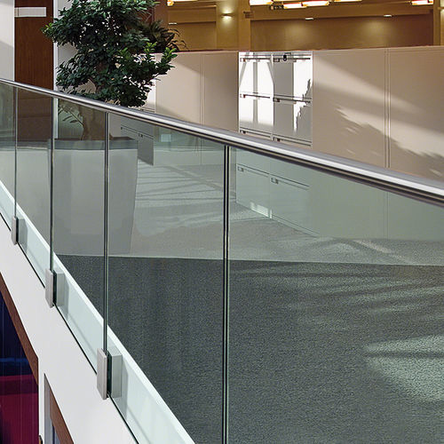 Ringhiera per fissaggio sulla parte superiore della lastra - EASY GLASS®  - Q-railing - in vetro / in acciaio inossidabile / pannelli in vetro