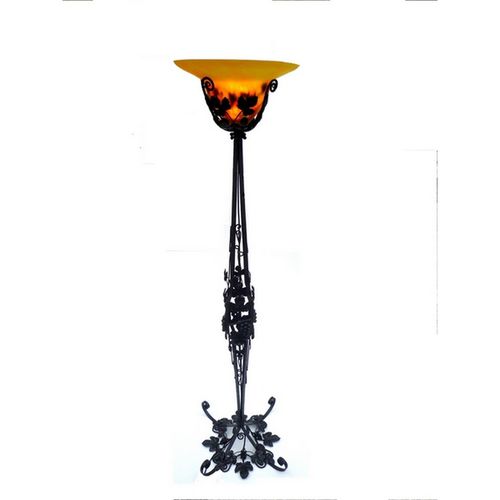 Lampada da terra - RAISIN - TIEF - in ferro modellato / in vetro soffiato / in stile Art Nouveau