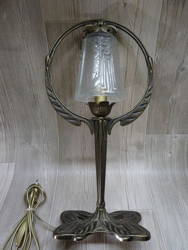 Lampada da tavolo - PAPILLON TULIPE - TIEF - in ottone / in vetro / Art Deco