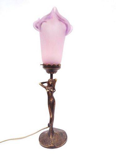 Lampada da tavolo - LISA - TIEF - in ottone / in vetro / in stile Art Nouveau