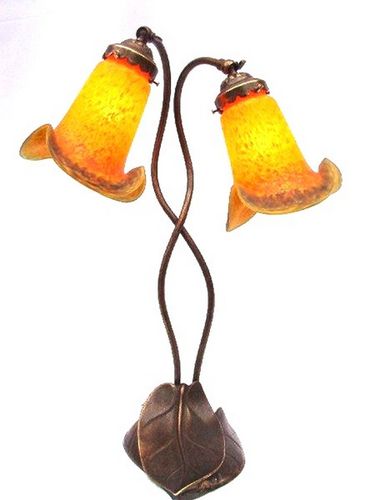 Lampada da tavolo - NENUPHAR - TIEF - in ottone / in vetro / in stile Art Nouveau