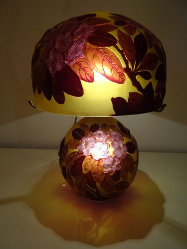 Lampada da tavolo - RODHODENDRONS - TIEF - in vetro soffiato / in stile Art Nouveau / con cavo