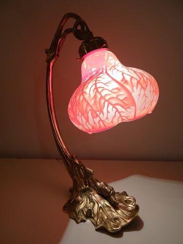 Lampada da tavolo - L'ESCARGOT - TIEF - in bronzo / in vetro / in stile Art Nouveau