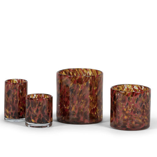 Vaso contemporaneo - ORANGE RED DCG - DEKOCANDLE - in vetro soffiato