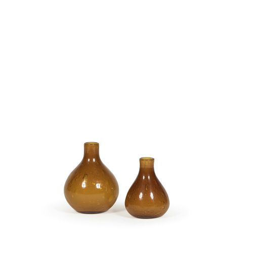 Vaso contemporaneo - AMBER BUBBLES - DEKOCANDLE - in vetro / fatto a mano / dorato
