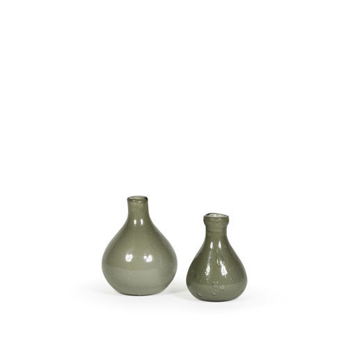 Vaso contemporaneo - BUBBLES SOLIFLOWERS - DEKOCANDLE - in vetro / fatto a mano / grigio