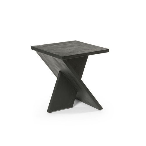 Tavolo d'appoggio contemporaneo - X - DEKOCANDLE - in legno / con supporto in legno / quadrato