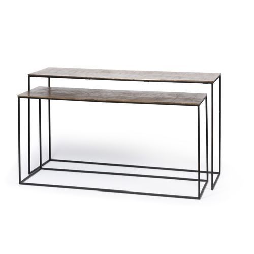 Consolle contemporanea - TH376 - DEKOCANDLE - in legno / con supporto in metallo / rettangolare
