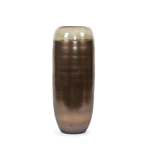 Vaso da giardino in ceramica - DCT038 - DEKOCANDLE - da appoggio / rotondo / per uso residenziale