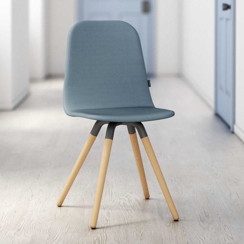 Sedia design scandinavo - NUBA - Cancio - da sala / da cucina / in tessuto