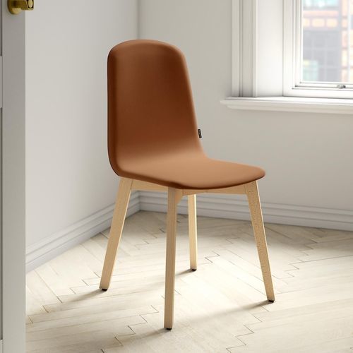 Sedia design scandinavo - DOLCE - Cancio - da interno / in tessuto / in legno compensato