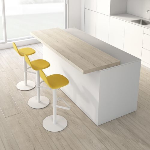 Tavolo alto contemporaneo - FIX  - Cancio - in laminato / in vetro / in porcellana
