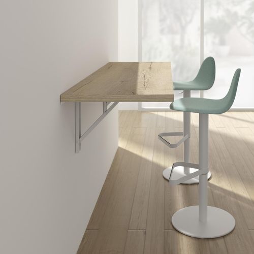 Tavolo alto contemporaneo - VULCANO  - Cancio - in vetro temprato / in ceramica / con supporto in acciaio laccato