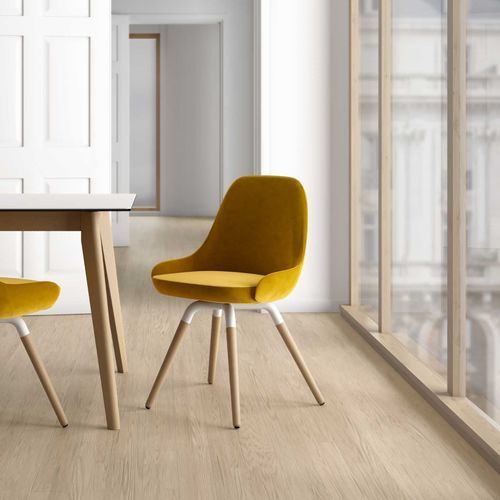 Sedia contemporanea - NUBA L - Cancio - da interno / in tessuto / con supporto in faggio