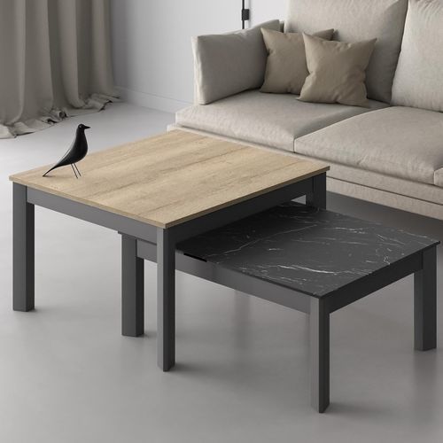 Tavolino estraibile contemporaneo - MINI MULTIPLUS - Cancio - in vetro / in ceramica / in laminato