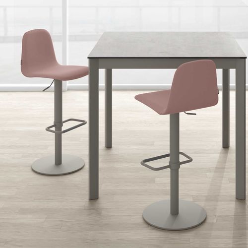 Sedia alta contemporanea - LEMON - Cancio - da interno / in tessuto / in legno