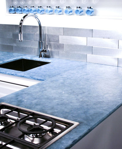 Piano di lavoro in vetro - BIO-GLASS® : AQUAMARINE - Coverings ETC - da cucina / in materiale riciclato