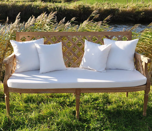 Divano in stile Luigi XVI - J L 16 TF 4/4 - MASSANT - da giardino / multicolore / in legno