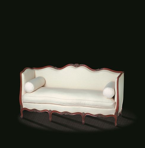 Divano in stile Luigi XV - L15 T C4 - MASSANT - in tessuto / bianco / in legno