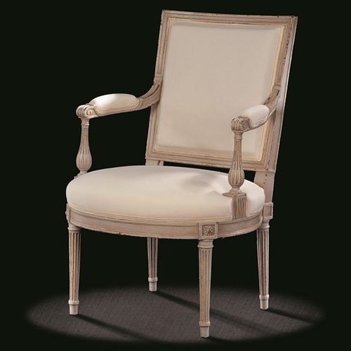 Poltrona in stile Luigi XVI - L16 TF 11 - MASSANT - in tessuto / in legno / beige