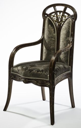 Sedia in stile Art Nouveau - CLEMATIS - MASSANT - da interno / in tessuto / con supporto in legno