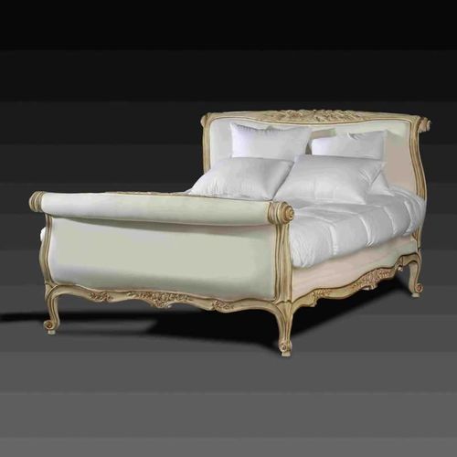 Letto matrimoniale - MLT 04 - MASSANT - in stile Luigi XV / imbottito / con testiera