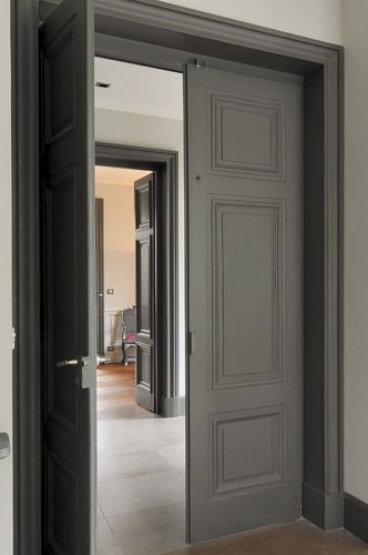Porta d'ingresso - PORTE CLASSIQUE - COSI - in legno / battente / senza vetri