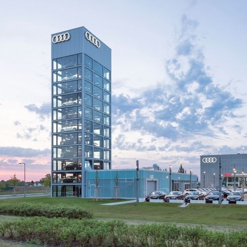 Sistema di parcheggio con piattaforma - Tower  - Nussbaum Parking - con ascensore