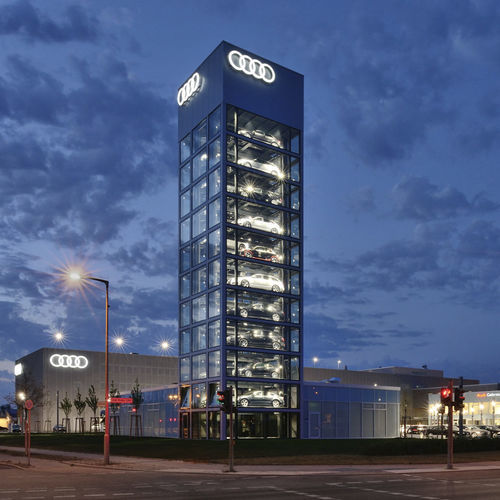 Sistema di parcheggio con piattaforma - PARK TOWER MULTI - Nussbaum Parking - con ascensore