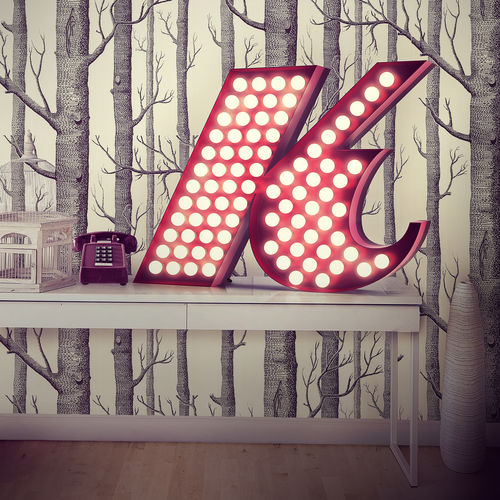 Lampada da terra - LETTER K - DelightFULL - in alluminio / design originale / con cavo