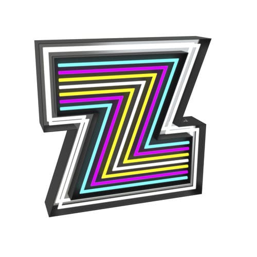 Lampada da terra - LETTER Z - DelightFULL - in alluminio / in acciaio inossidabile lucido / design originale