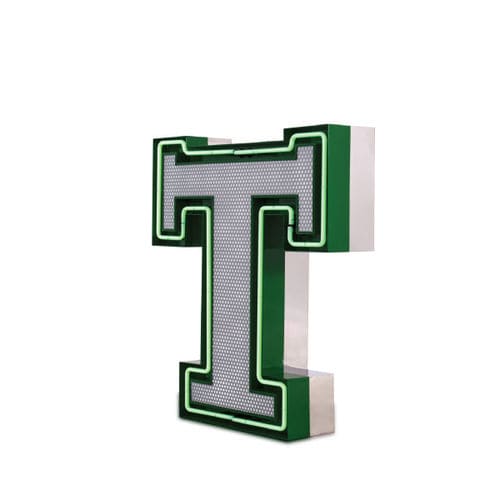 Lampada da terra - LETTER T - DelightFULL - in alluminio / in acciaio inossidabile / in acrilico