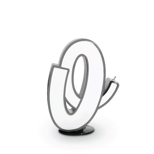 Lampada da terra - LETTER O - DelightFULL - in alluminio / in acrilico / design originale