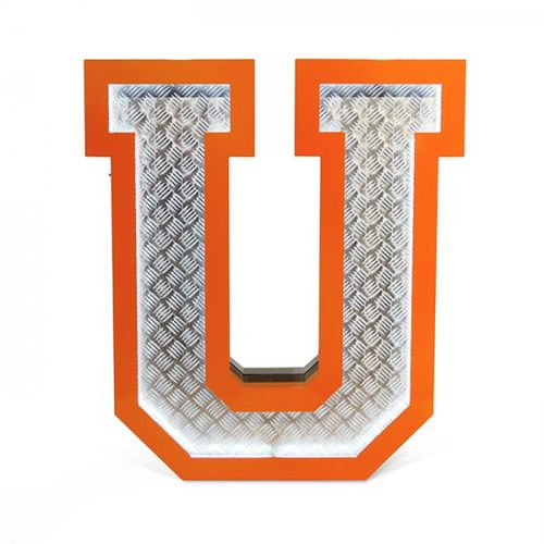 Lampada da terra - LETTER U - DelightFULL - in alluminio / in acciaio / design originale